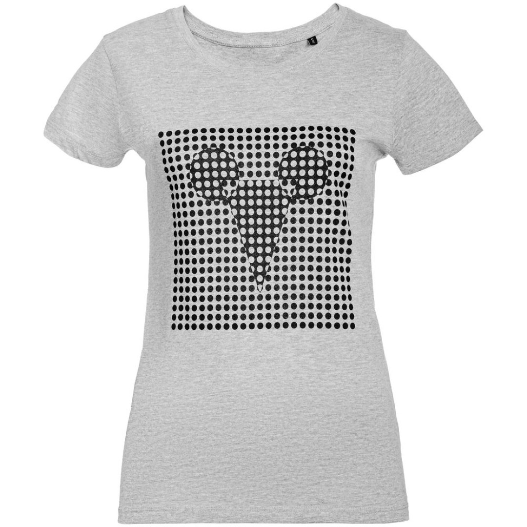 Футболка женская Optical Mouse, серый меланж, XL