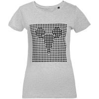 Футболка женская Optical Mouse, серый меланж, XL