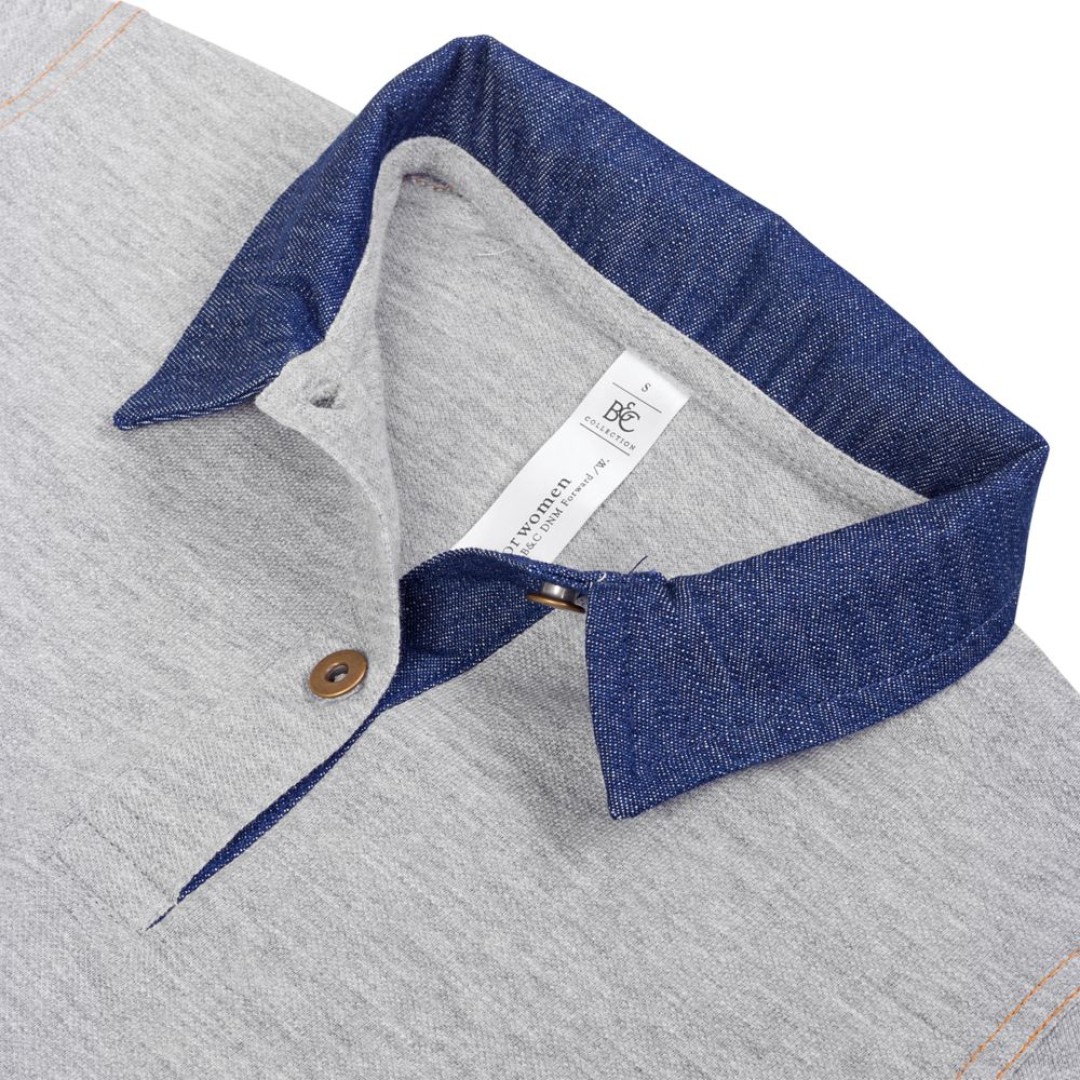 Рубашка поло женская DNM Forward серый меланж, S