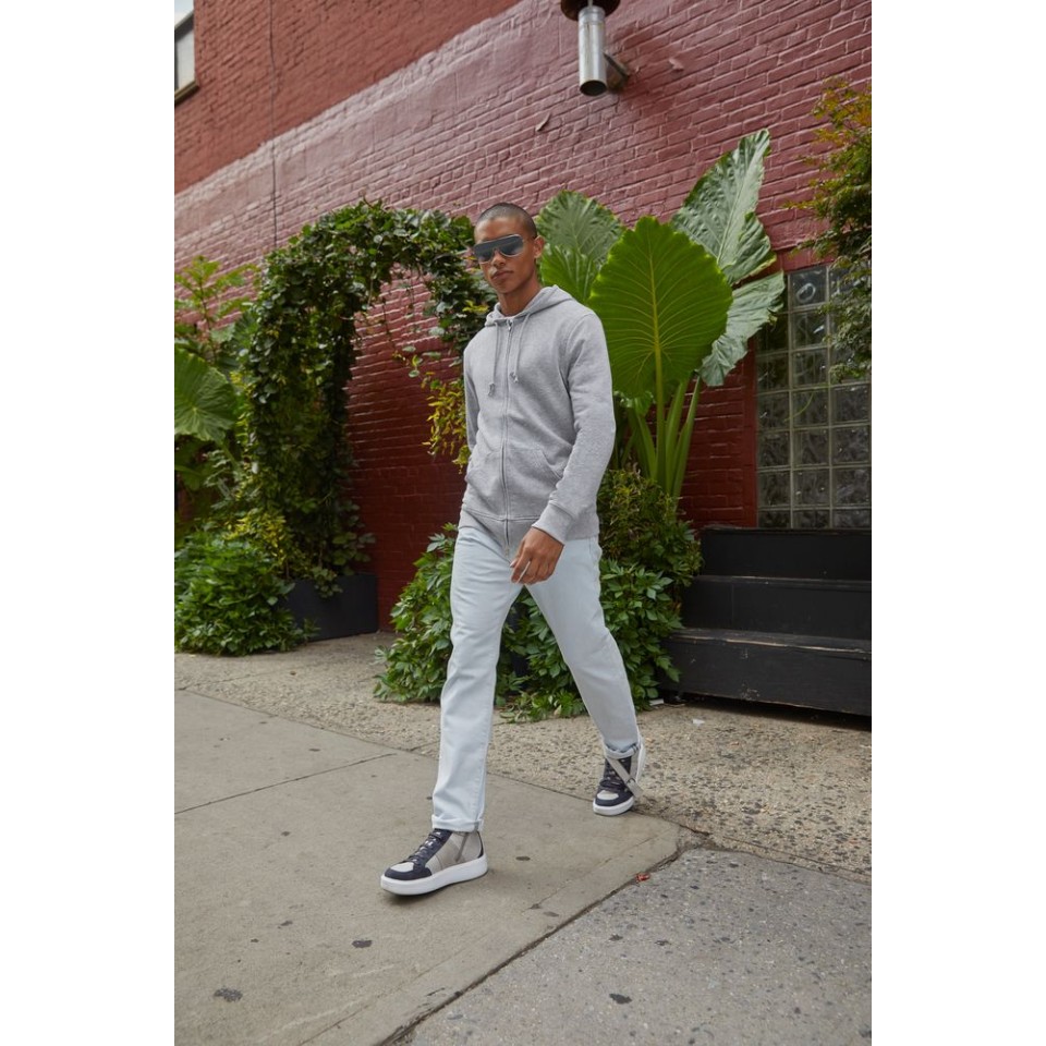 Толстовка на молнии с капюшоном унисекс BNC Inspire (Organic), молочно-белая, L