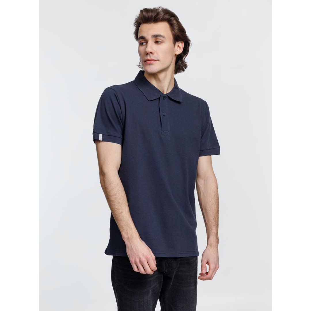 Рубашка поло мужская Virma Premium, темно-синяя, размер L