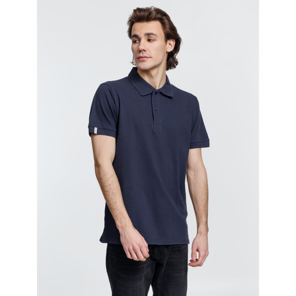 Рубашка поло мужская Virma Premium, темно-синяя, размер L