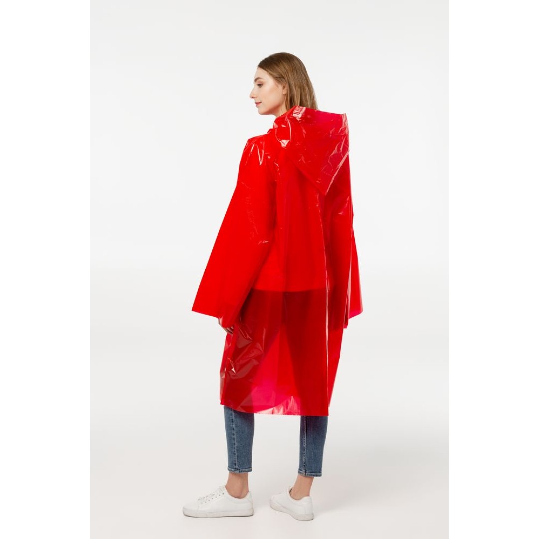 Дождевик-плащ CloudTime, красный