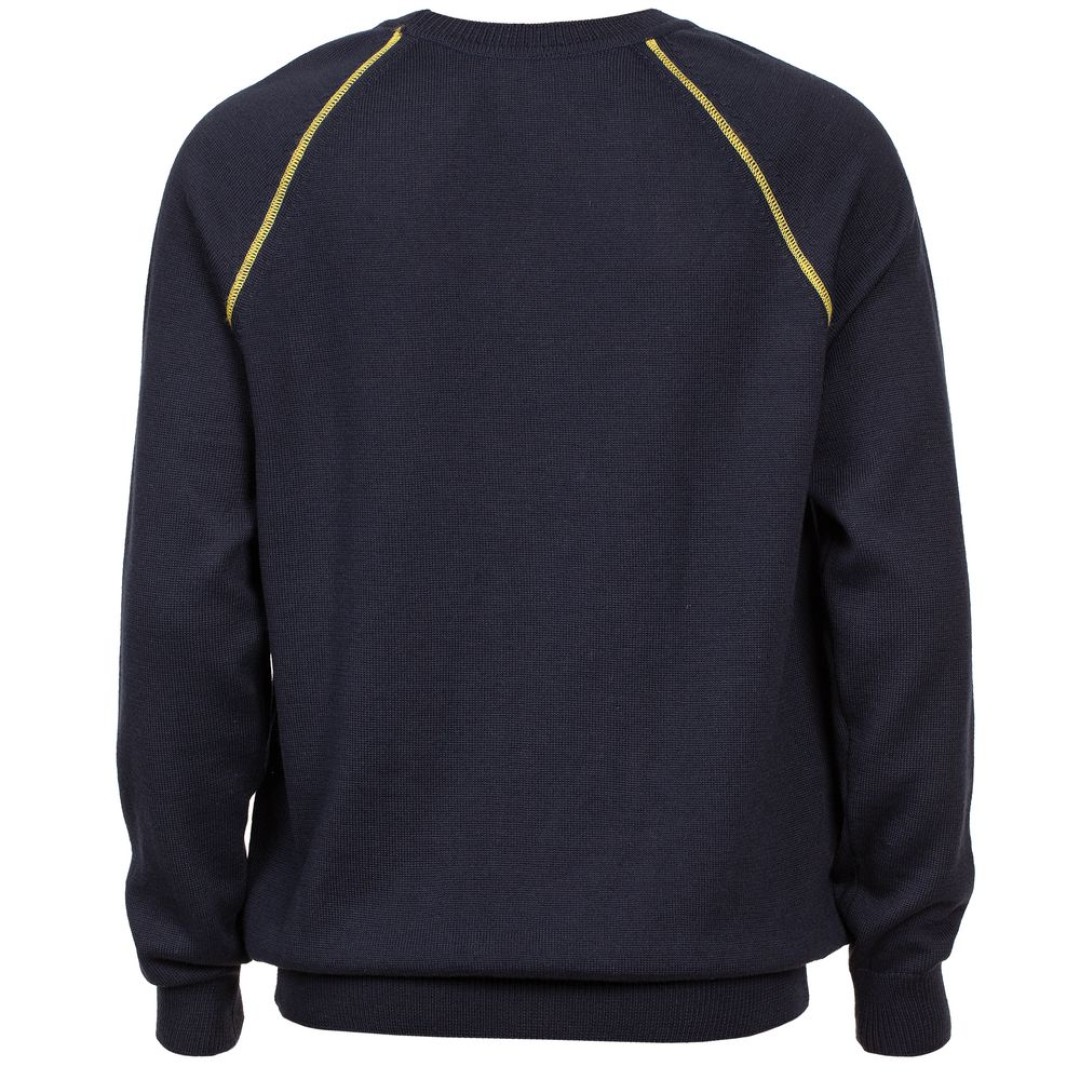 Джемпер Stitch с контрастной отделкой, синий с зеленым, S