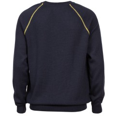 Джемпер Stitch с контрастной отделкой, синий с зеленым, S