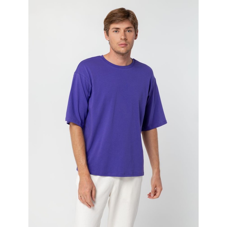 Футболка унисекс оверсайз Street Vibes, фиолетовая, размер XS/S