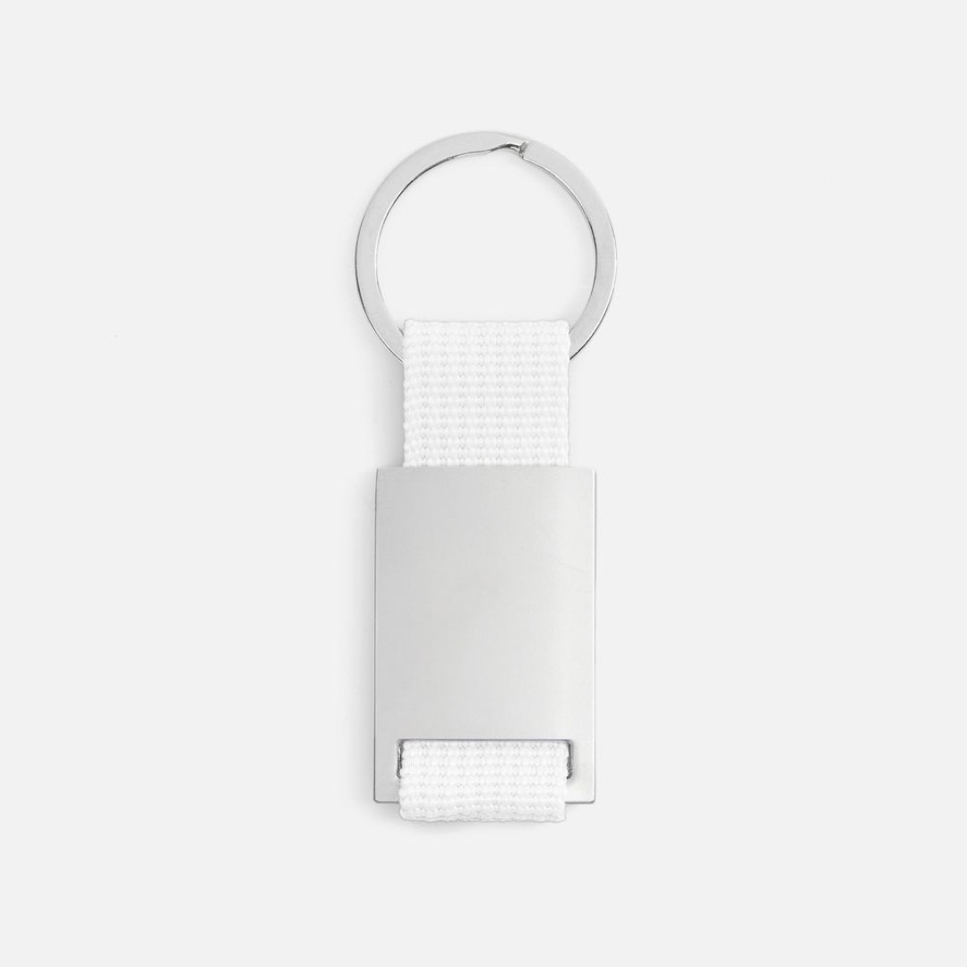 Брелок Inlet с тканевой вставкой, белый