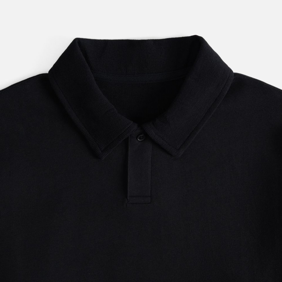 Рубашка поло унисекс Tiimi, черная, размер XS/S