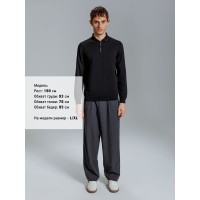 Рубашка поло мужская с длинным рукавом Terrazzo, черная