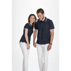 Рубашка поло мужская с контрастной отделкой Practice 270, зеленый/белый, M