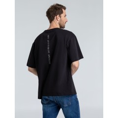 Футболка оверсайз «Внутренний Рим», черная, размер XS/S