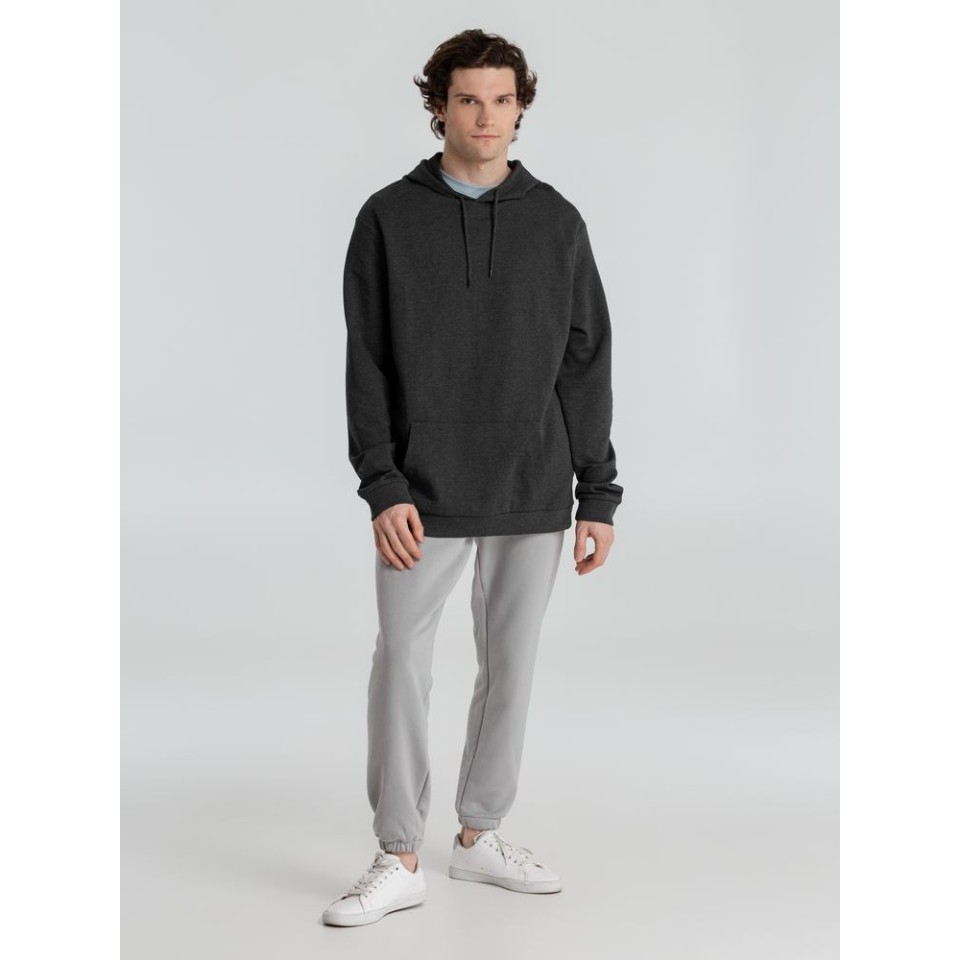 Толстовка с капюшоном унисекс Hoodie, серый меланж (антрацит)