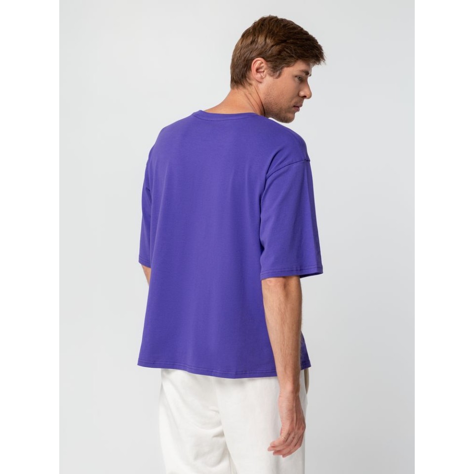 Футболка унисекс оверсайз Street Vibes, фиолетовая, размер XS/S