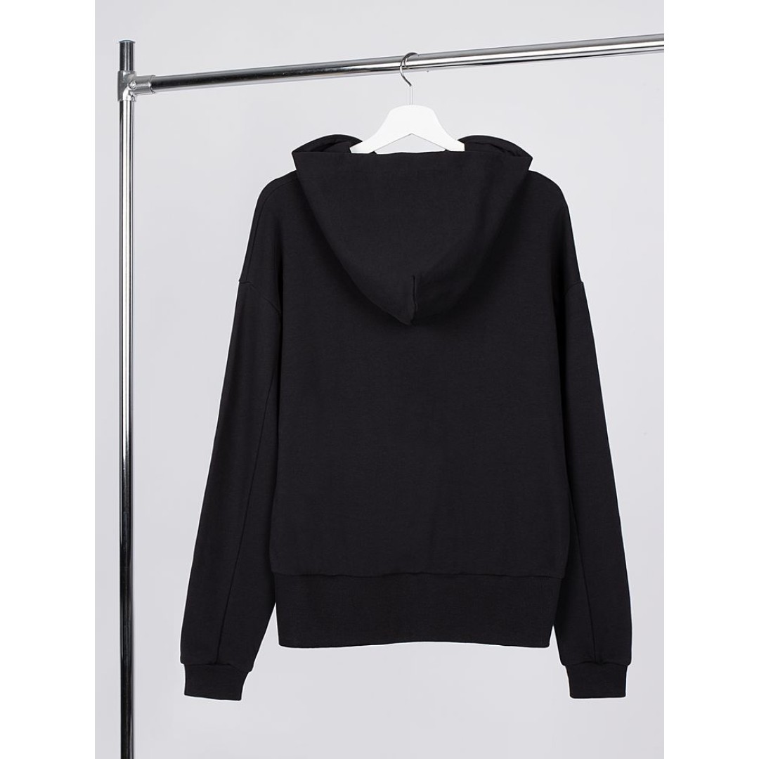 Худи оверсайз унисекс Kosmos, черное, размер XS/S