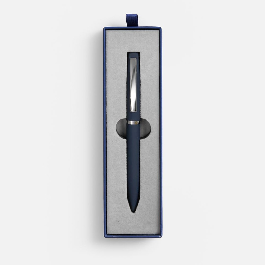 Ручка шариковая Bolt Soft Touch в футляре, синяя