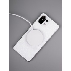 Беспроводное зарядное устройство с магнитами Magmate, серебристое