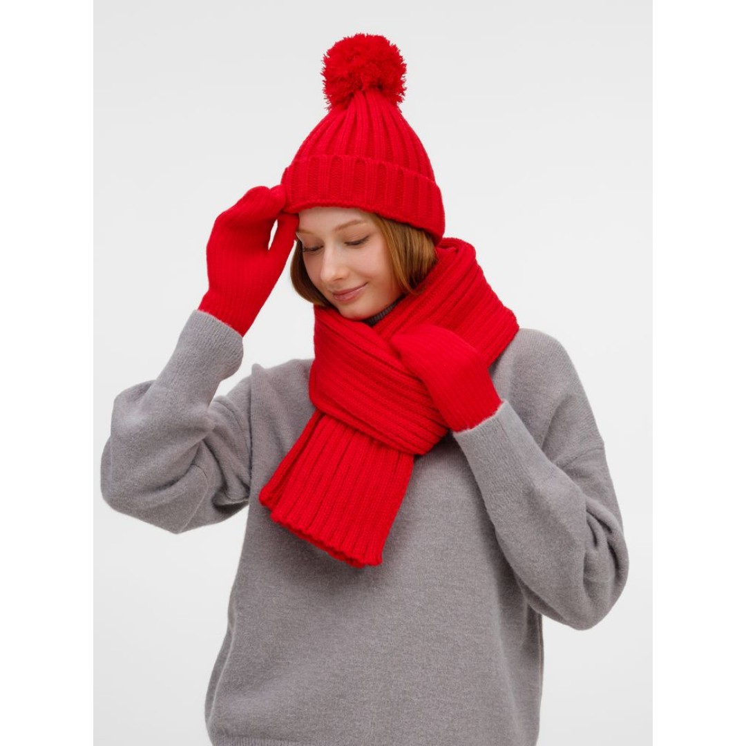 Варежки HappyGo, красные, размер S/M