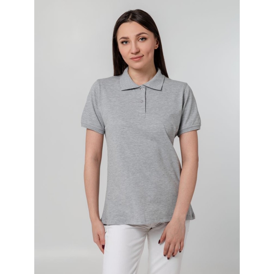 Рубашка поло женская Virma Stretch Lady, серый меланж, XL