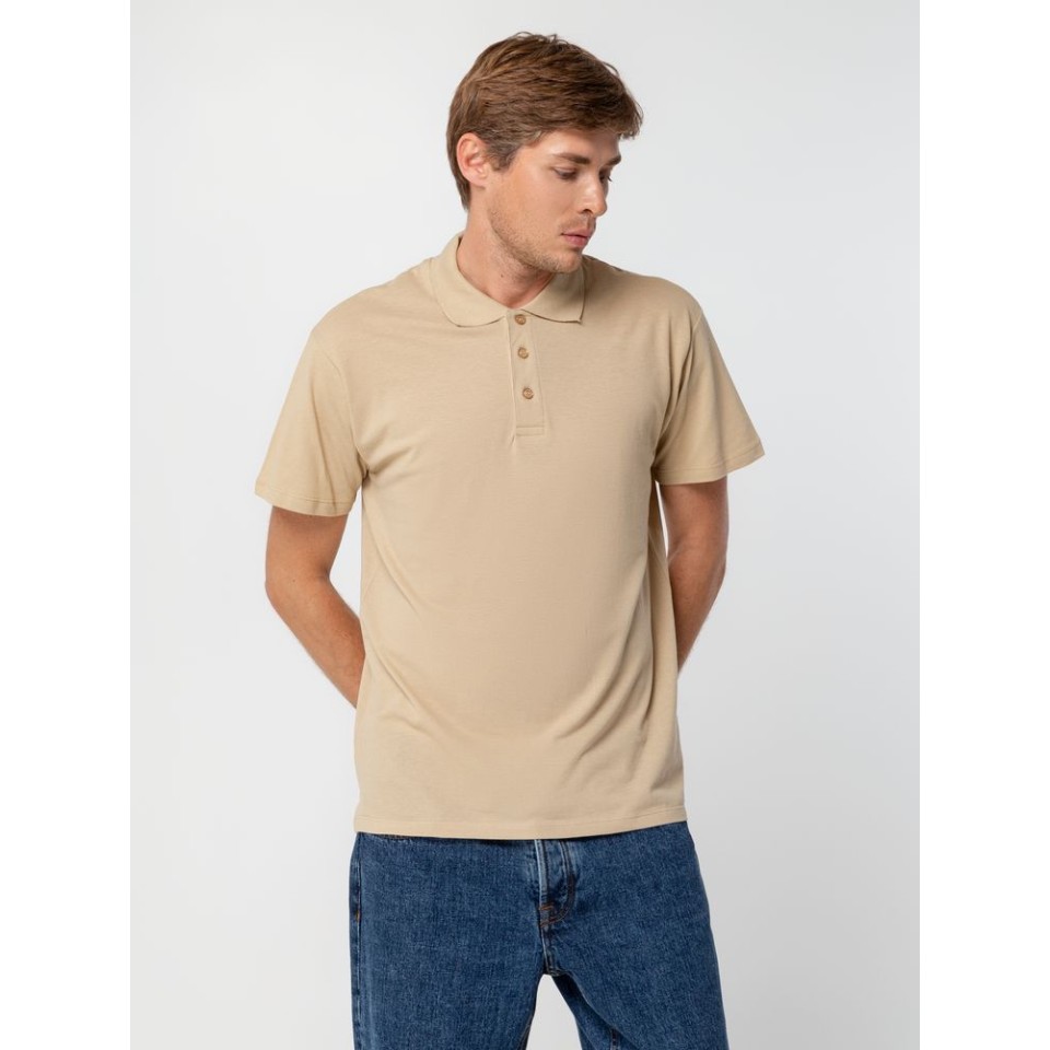 Рубашка поло мужская Summer 170 бежевая, S