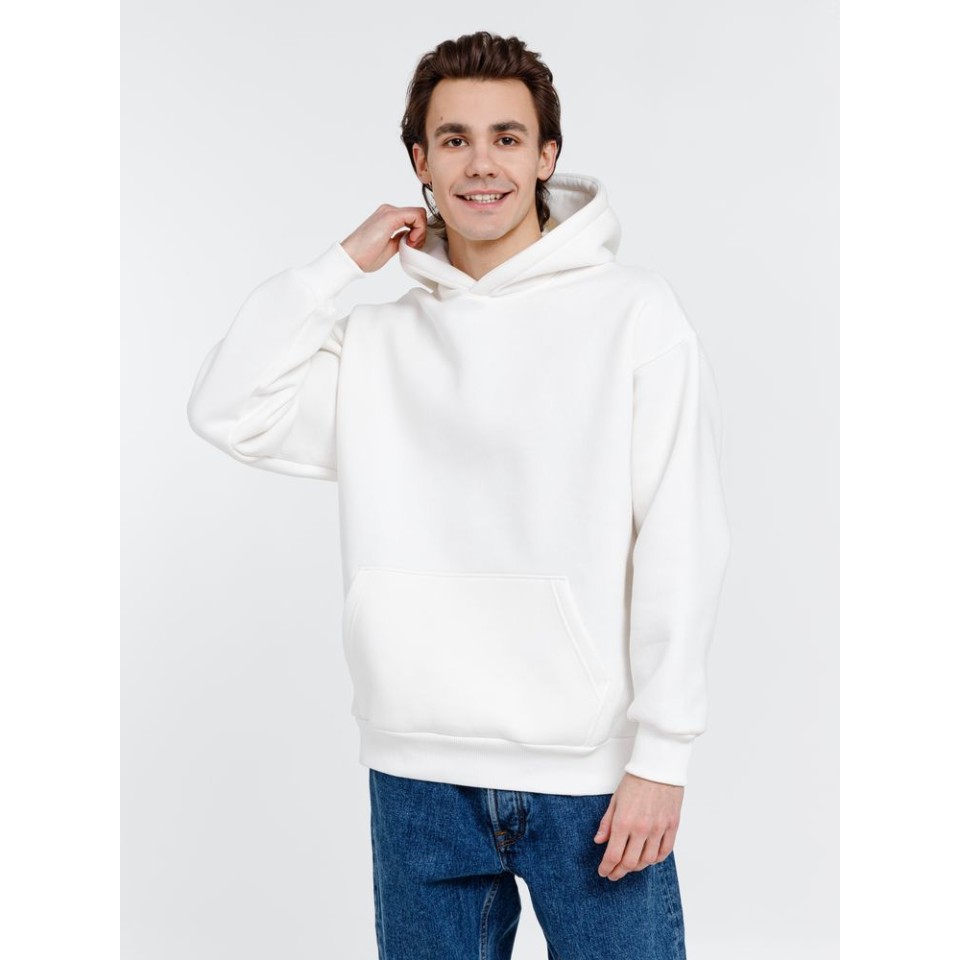Худи оверсайз унисекс Go Easy, молочно-белое, размер M