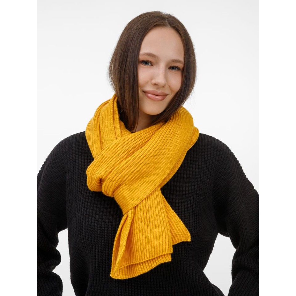 Шарф Nobilis Mono, желтый (медовый)