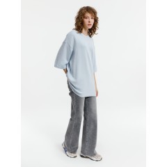 Джемпер с коротким рукавом Siluetti Volumica, светло-голубой, размер XS/S