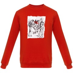 Толстовка Make Love, красная, S