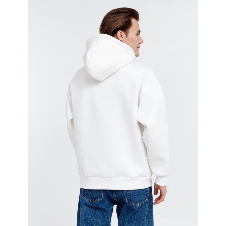 Худи оверсайз унисекс Go Easy, молочно-белое, размер M