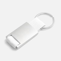 Брелок Inlet с тканевой вставкой, белый