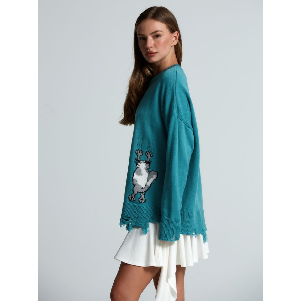 Свитер оверсайз Tricksy Net Grunge на заказ, акрил