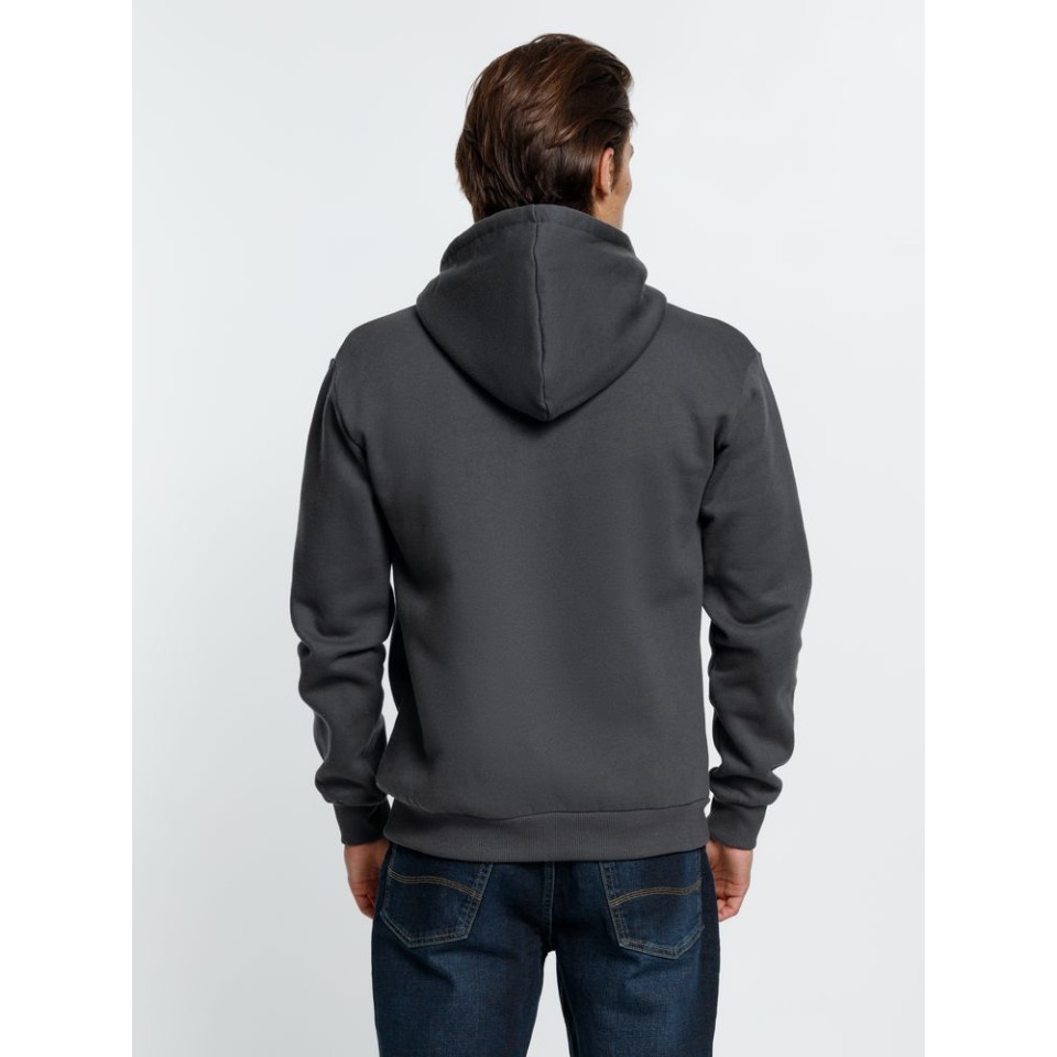Толстовка на молнии с капюшоном Siverga Heavy, темно-серая (графит), размер XS