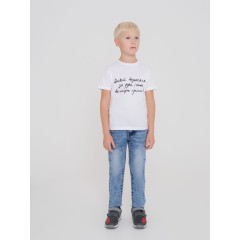 Футболка детская «Давай возьмемся за руки», белая, на рост 106-116 см (6 лет)