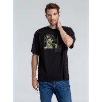 Футболка оверсайз «He is So Pretty. Давид», черная, размер XS/S