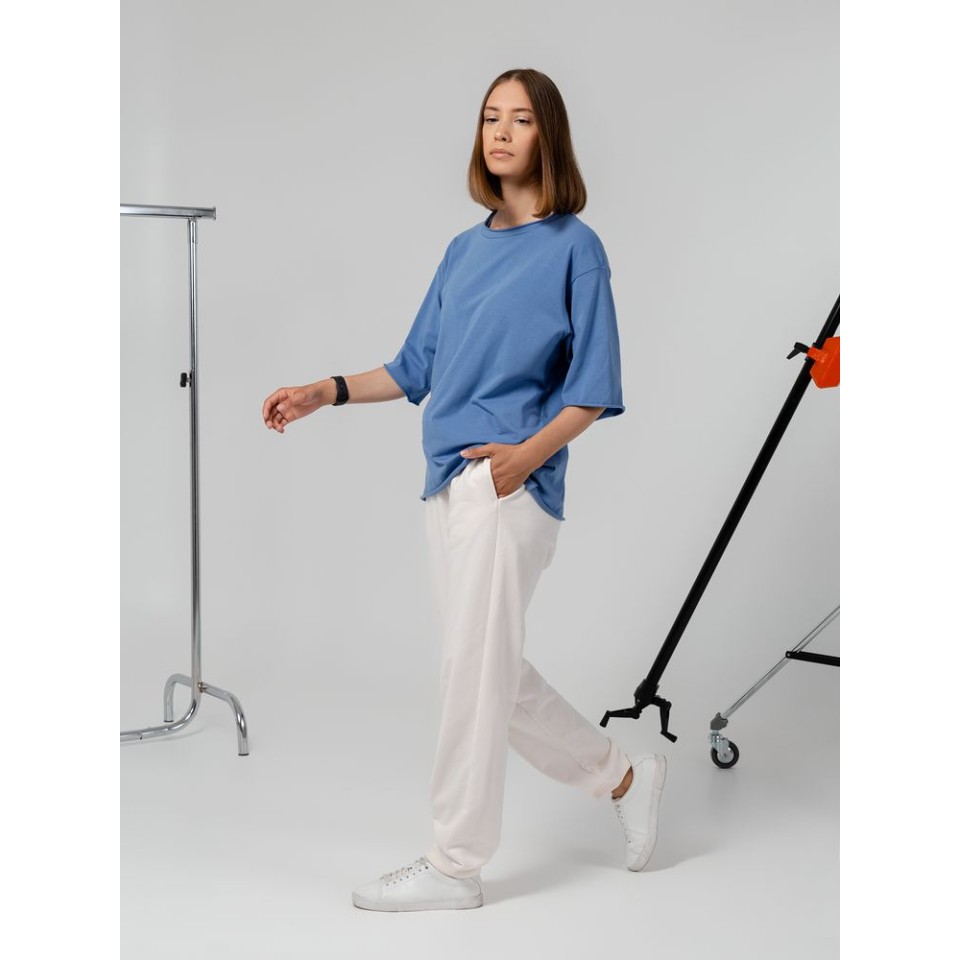 Футболка оверсайз Vozduh 2.0, синяя, размер XS/S