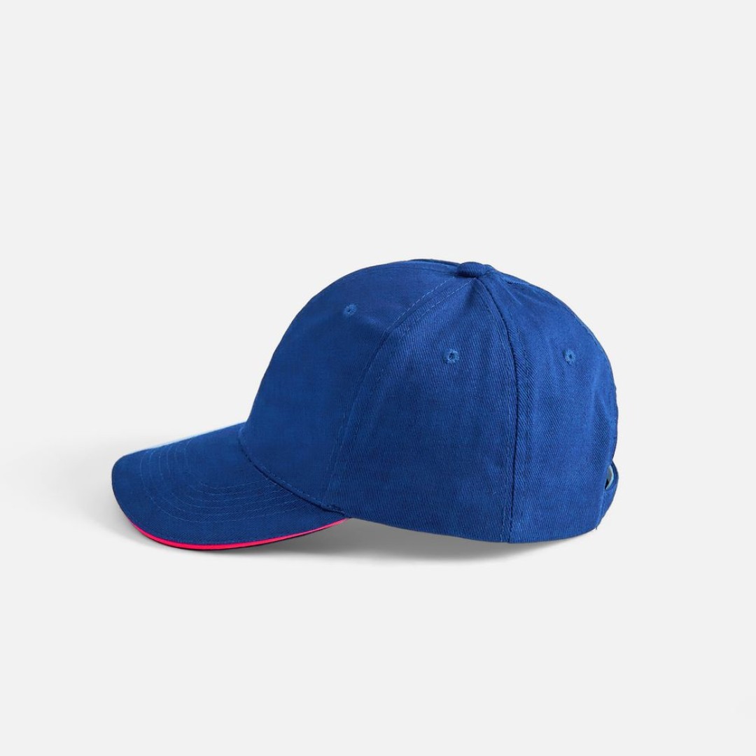 Бейсболка Buffalo, ярко-синяя (royal) с неоново-розовым