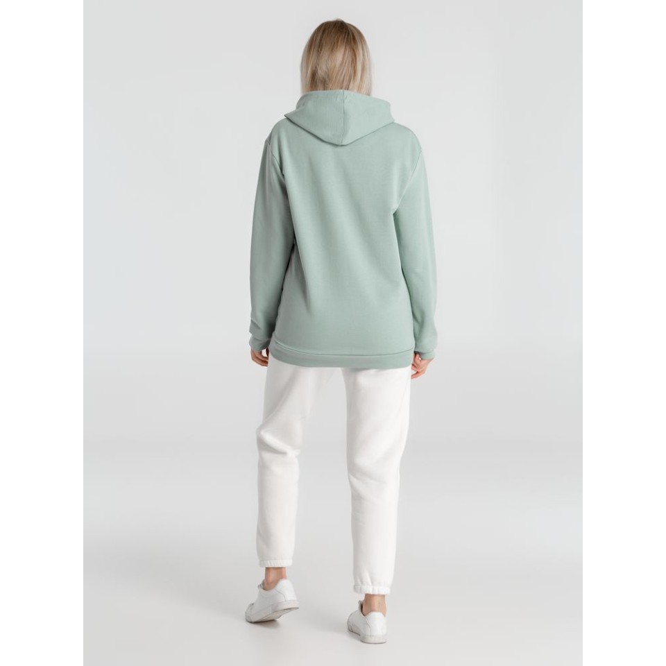 Толстовка с капюшоном унисекс Hoodie, серо-зеленая, S