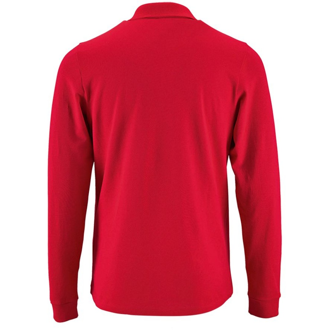 Рубашка поло мужская с длинным рукавом Perfect LSL Men красная, 3XL