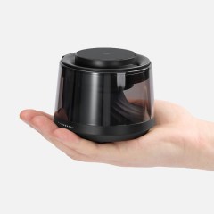 Bluetooth-колонка с подсветкой и беспроводной зарядкой Quantium, черная