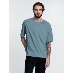 Футболка унисекс оверсайз Crosstown, серо-зеленая, размер S