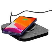 Кружка с подогревом и беспроводной зарядкой dualBase plus, черная