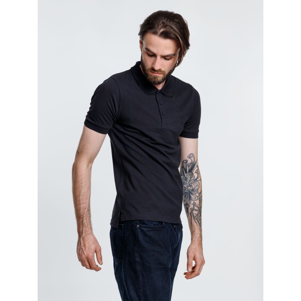 Рубашка поло мужская Adam, темно-синяя, размер XXL