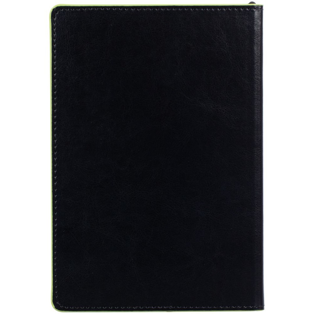 Ежедневник Alanis, недатированный, черный с зеленым
