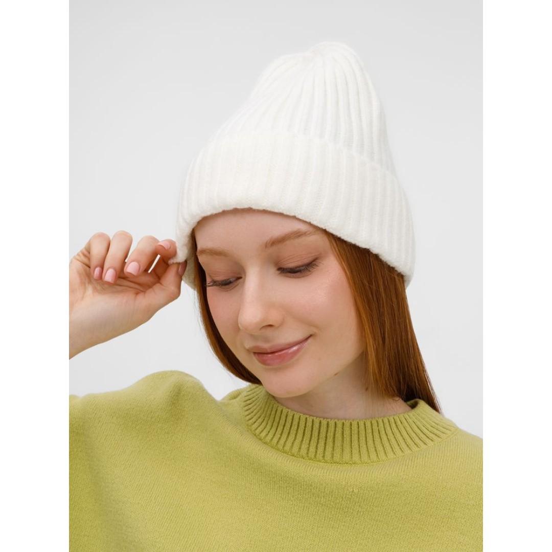 Шапка Laconi, молочно-белая