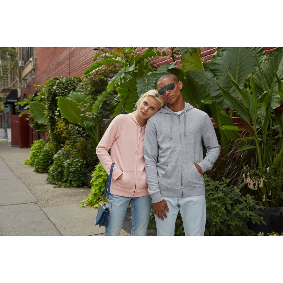 Толстовка на молнии с капюшоном женская BNC Inspire (Organic), розовая, L