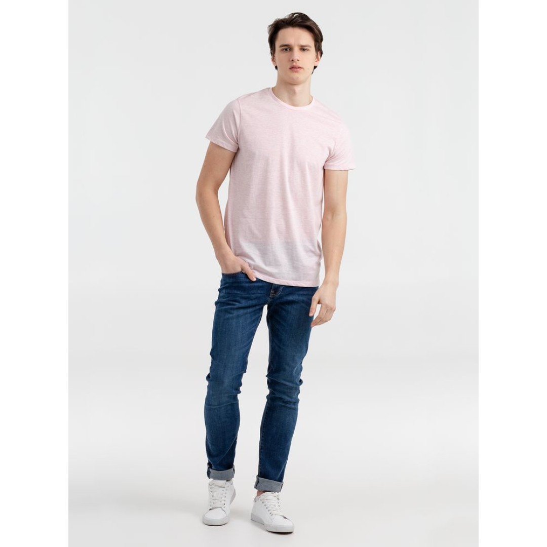 Футболка мужская приталенная Regent Fit розовый меланж, M