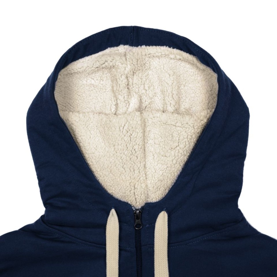 Толстовка на молнии Kulonga Sherpa, темно-синяя, S