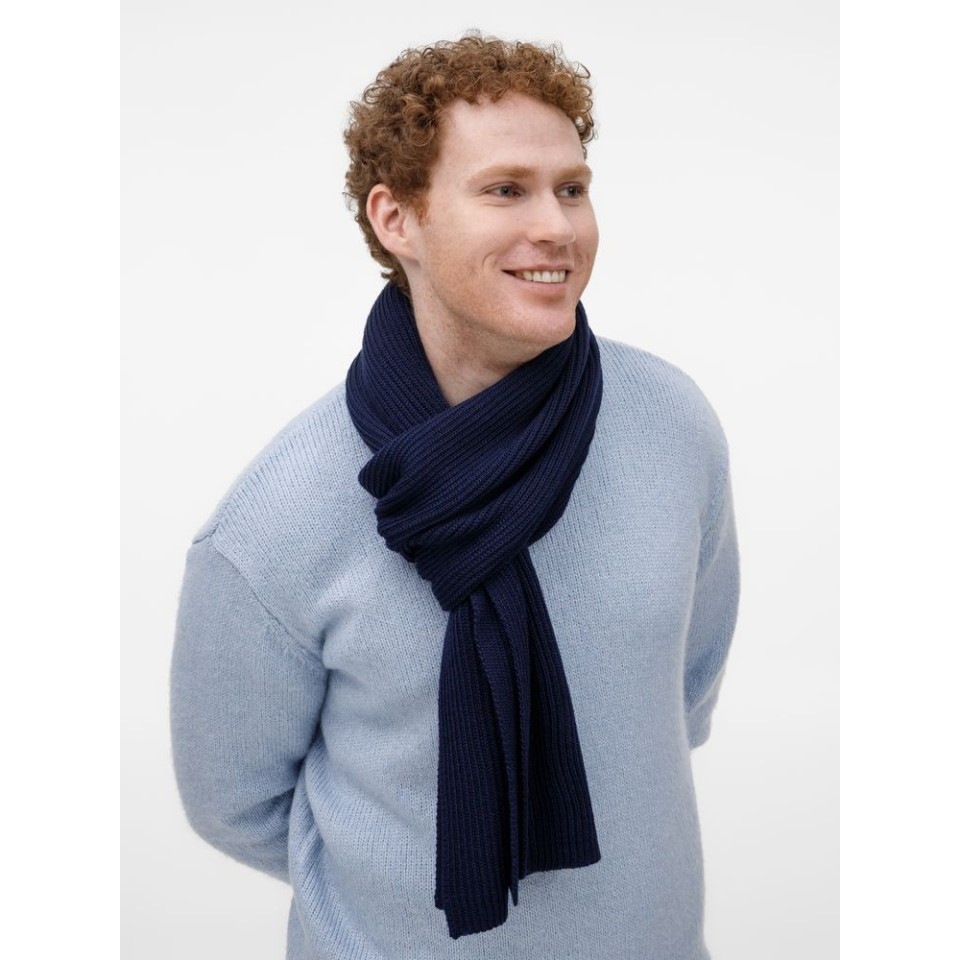 Шарф Nobilis Mono, темно-синий