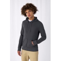 Толстовка на молнии с капюшоном унисекс BNC Inspire (Organic), белая, L