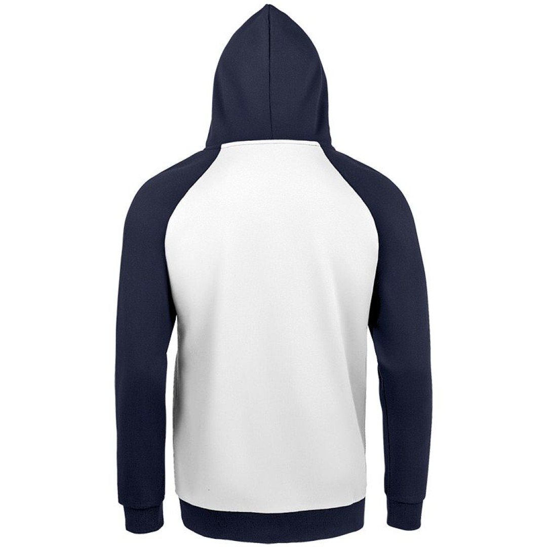 Толстовка унисекс Seattle белая с темно-синим, XS