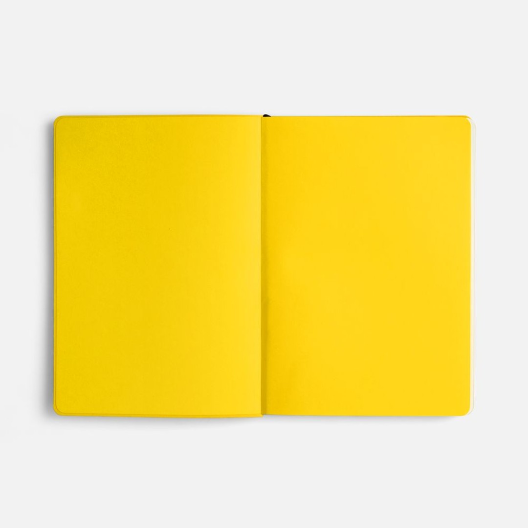 Ежедневник Doppio, недатированный, черный с желтым